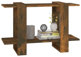 Libreria/divisorio rovere fumo 80x30x51 cm