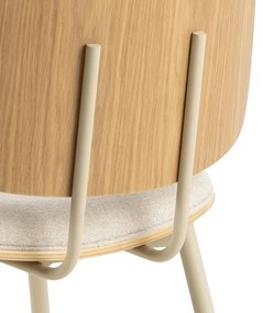 Sedia da pranzo color crema Owen - Actona