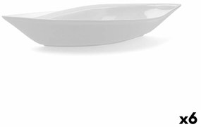 Teglia da Cucina Quid Gastro Ceramica Bianco (31 x 14,5 x 5,5 cm) (Pack 6x)