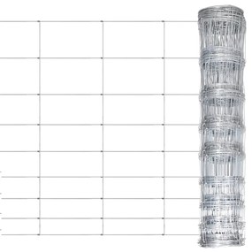 Recinzione Da Giardino İn Acciaio Zincato 50x1,2 M Argento /