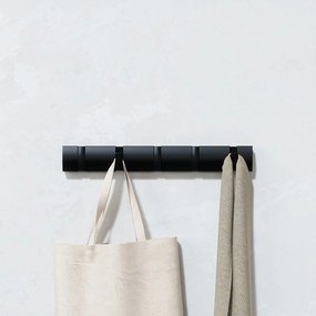 Appendiabiti da parete nero in legno di pioppo Flip - Umbra