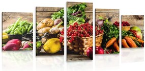 Quadri 5 pezzi – Frutta e verdura fresca