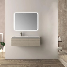 Mobile bagno 100 cm rovere sbiancato Mod. Mono Slide