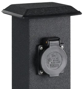 EGLO 93426 - Colonna da giardino per esterni con prese SCHUKO IP44
