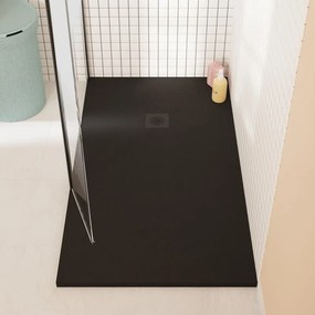 Piatto doccia SENSEA in composito minerale di resina gelificata nero L 80 x L 160 x H 3.4 cm