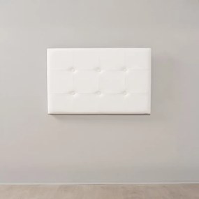 Testata Buttons Similpelle per letti da 90 e 80 cm - Bianco