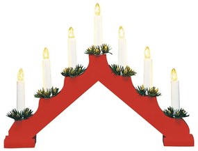 Decorazione luminosa rossa con motivo natalizio Ola - Markslöjd