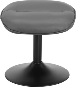 Poltrona relax grigia con poggiapiedi in similpelle Istad - Støraa