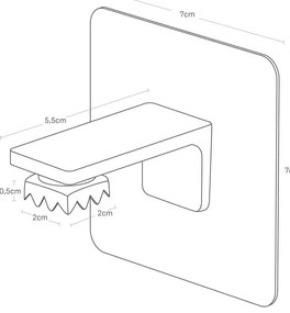 Porta dispenser per sapone bianco autoportante magnetico in plastica Film Hook - YAMAZAKI