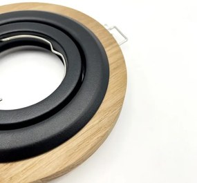 Faretto da incasso TOBBY 1xGU10/20W/230V Ø 11,5 cm rovere/nero