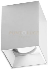Gfa1230- faretto orientabile bianco 1 luce attacco gu10 quadrata l....