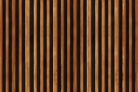 Carta da parati – Imitazione lamelle di legno su sfondo nero