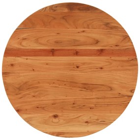 Piano Per Tavolo Ø70x3,8 Cm Rotondo İn Legno Massello Di Acacia /