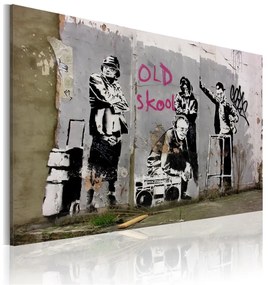 Quadro  Old school (Banksy)  Colore Nero, Dimensioni e Misure 60x40