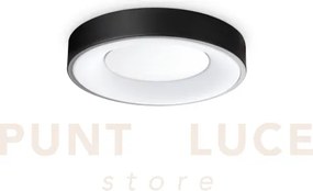 Planet plafoniera led 3000k 15w 1350 lm satinata nera d.30cm