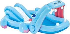 Intex - Piscina fuoriterra Ippopotamo Gonfiabile Bambino gioco con scivolo 221 cm