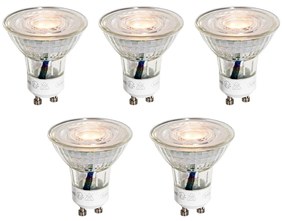 Set van 5 GU10 50mm LED lampen helder 3W 200 lm 2200K