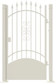 Cancello con serratura elettrica Marmolada in ferro, apertura a destra, L 104.5, H 180-195 cm, di colore bianco