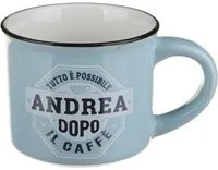 Tazzina caffè con nome Andrea in gres porcellanato