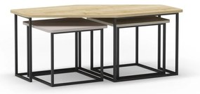 Set di 3 tavolini 60x111,5 cm Zoya - Marckeric