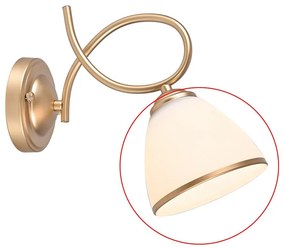 Brilagi - Vetro di ricambio per applique e lampadario FRED E27 Ø 13,5 cm crema/oro