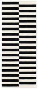 Passatoia bianca e nera in lana reversibile/tessuta a mano 80x200 cm Donna – Hanse Home