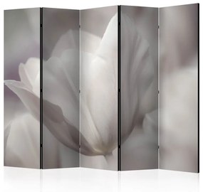 Paravento Tulip black and white photo II [Room Dividers]