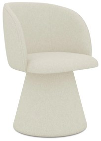 Sedia da pranzo color crema in imbottito Maia – Makamii