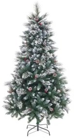 Albero di Natale Bianco Rosso Verde Naturale PVC Metallo 240 cm