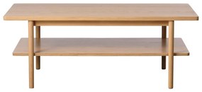 Tavolino con piano in rovere decorato in colore naturale 60x120 cm Ponza - Unique Furniture