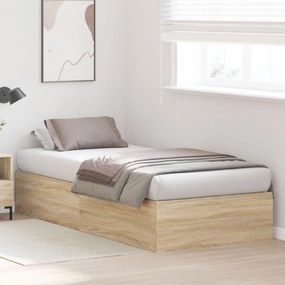 Struttura letto  rovere sonoma legno ingegnerizzato