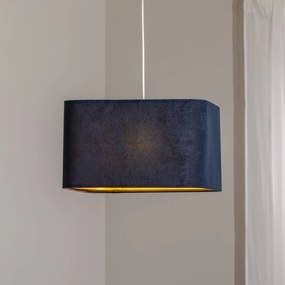 Maco Design Lampada a sospensione Kwadro, blu scuro, 40 x 40 cm, tessuto in velluto