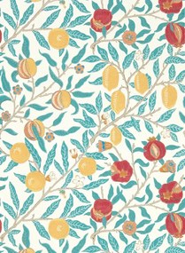 Morris & Co Tapete Fruit - Green Indigo/ Madder