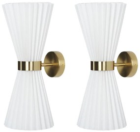Set di 2 lampade da parete bianco TELANG  Beliani