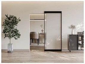 Porta scorrevole con binario invisibile 93 x 210 cm Alluminio e Vetro temperato smerigliato - TORIPA