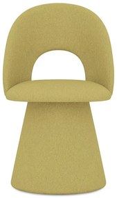 Sedia da pranzo gialla in imbottito Kalo – Makamii