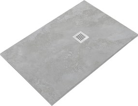 Piatto doccia SANYCCES in resina STRATO grigio L 80 x L 180 cm