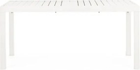 Tavolo In Alluminio Allungabile Da Esterno 90x160-240 Cm Bianco