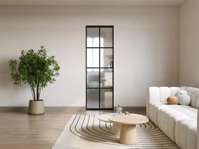 Porta scorrevole con sistema a incasso H205 x L93 cm in Alluminio e Vetro temperato smerigliato - WILDEN II
