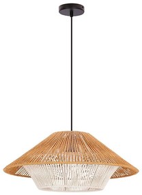 Lampadario a sospensione su cavo AFRICA 1xE27/40W/230V Ø 50 cm marrone/crema