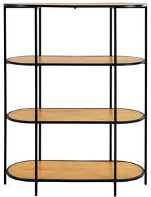 Libreria nera in rovere 36x111 cm Vita - House Nordic