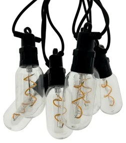 LED catena decorativa da esterno 6xLED/0,6W/230V 4,5 m IP44 nera
