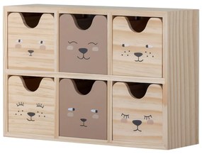 Organizer per bambini in legno di colore naturale 27x8x18 cm Calle - Bloomingville Mini