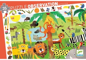 Un puzzle e un gioco di osservazione - giungla - 35 pezzi