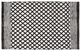 Tappetino per il bagno bianco e nero in plastica riciclata 50x80 cm Tara – Wenko