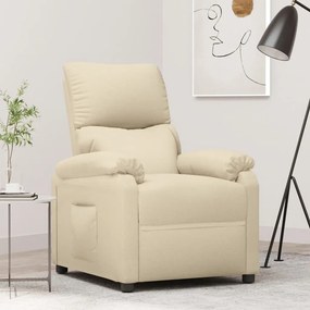 Poltrona Reclinabile İn Tessuto Crema /