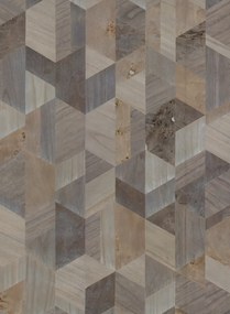 Geometrische Holztapete Formation von Arte - 38200
