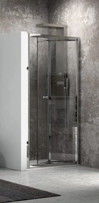 Box doccia nicchia 80cm apertura a libro vetro trasparente K045 - KAMALU