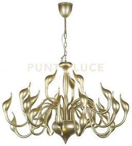 Lampadario 24 luci meta swan  md8098-24asg oro