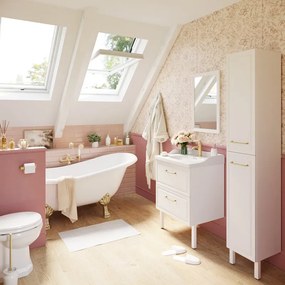 Colonna per mobile bagno Charm SENSEA 2 ante P 35 x L 30 x H 187.5 cm Bianco serigrafato MDF